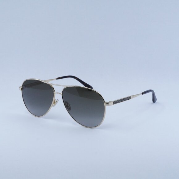 Jimmy Choo JIMENA/S 006J HA Sunglasses Gold Aviator Frame, Brown Lenses main image 8